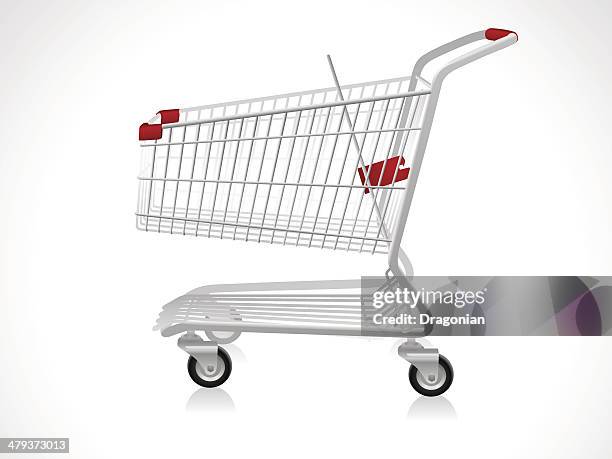 ilustraciones, imágenes clip art, dibujos animados e iconos de stock de vacío cesta de compras - shopping cart