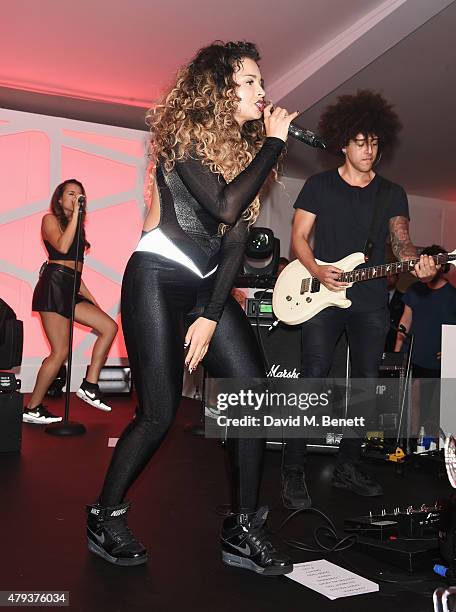 Ella Eyre performs at the Audi Polo Challenge 2015 at Cambridge County Polo Club on July 3, 2015 in Cambridge, England.