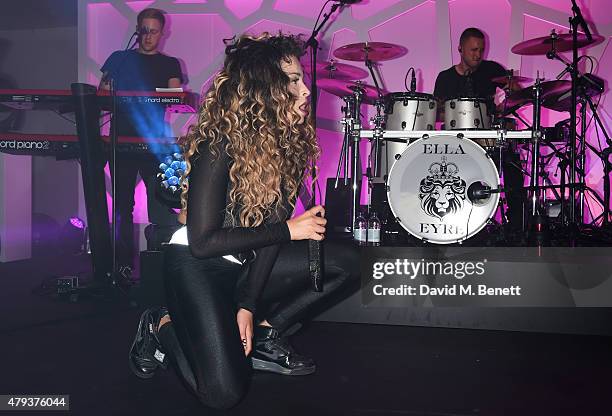 Ella Eyre performs at the Audi Polo Challenge 2015 at Cambridge County Polo Club on July 3, 2015 in Cambridge, England.