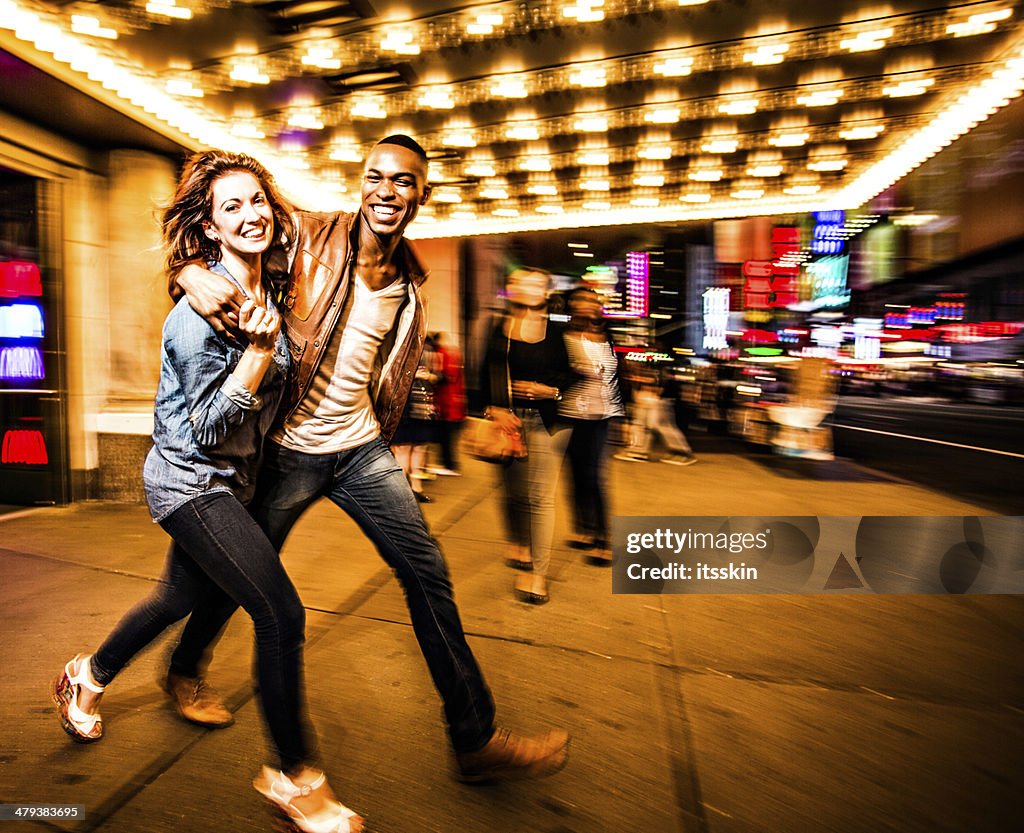 Pareja de estilo de vida de la ciudad de Nueva York