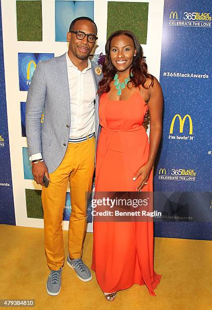 Journalist Jeff Johnson and wife Jacqueline Johnson attends the 2015 365 Black Awards at Ernest N. Morial Convention Center on July 3, 2015 in New...