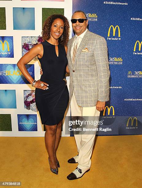 Journalist Ed Gordon and wife Leslie Gordon attends the 2015 365 Black Awards at Ernest N. Morial Convention Center on July 3, 2015 in New Orleans,...