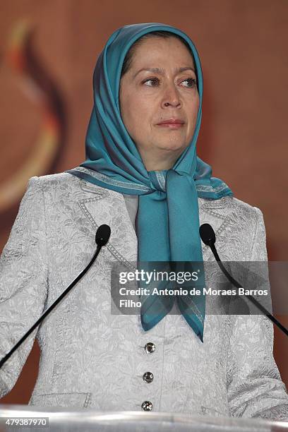 Maryam Rajavi, president of the National Council of Resistance of Iran , speaks at the Tolerant & Democratic Islam vs Fanaticism & Extremism Dinner...