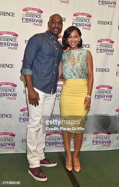 Actor Morris Chestnut and actress Meagan Good attends the 2015 Essence Music Festival on July 3, 2015 at Ernest N. Morial Convention Center in New...