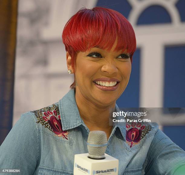 Recording artist Monica attends the 2015 Essence Music Festival on July 3, 2015 at Ernest N. Morial Convention Center in New Orleans, Louisiana.