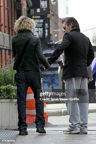 Meg Ryan and John Mellencamp are seen on February 17, 2011 in New York City.