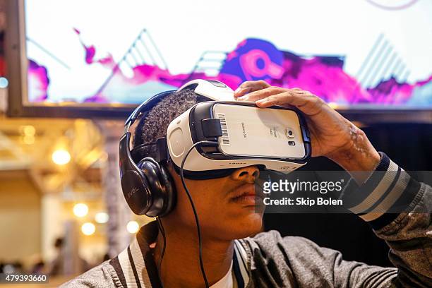 Festivalgoers attend Samsung at the 2015 ESSENCE Festival on July 3, 2015 in New Orleans, Louisiana.
