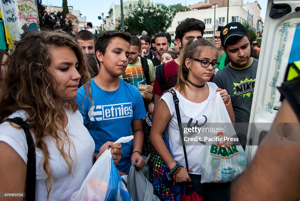 Leonidas Peplis (not seen) organized a solidarity gathering...