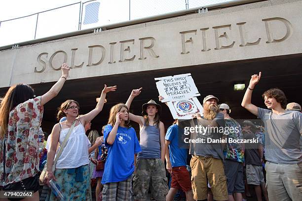 General view of atmosphere during Fare Thee Well, A Tribute To The Grateful Dead at Soldier Field on July 3, 2015 in Chicago, Illinois.