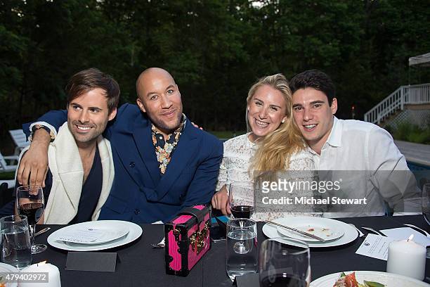 Jarman Rogers, Alex Cook, Jessie Leavitt and Grant Ginsberg attend Devour Hour presented by Carnivor Cabarnet on July 3, 2015 in Sag Harbor, New York.