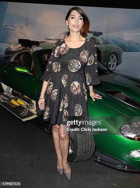 Actress Caterina Murino attends a party ahead of the opening of the Bond In Motion exhibition at the London Film Museum on March 18, 2014 in London,...