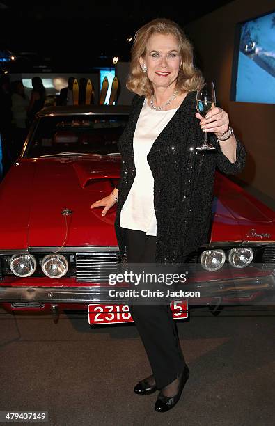 Actress Valerie Leon attends a party ahead of the opening of the Bond In Motion exhibition at the London Film Museum on March 18, 2014 in London,...