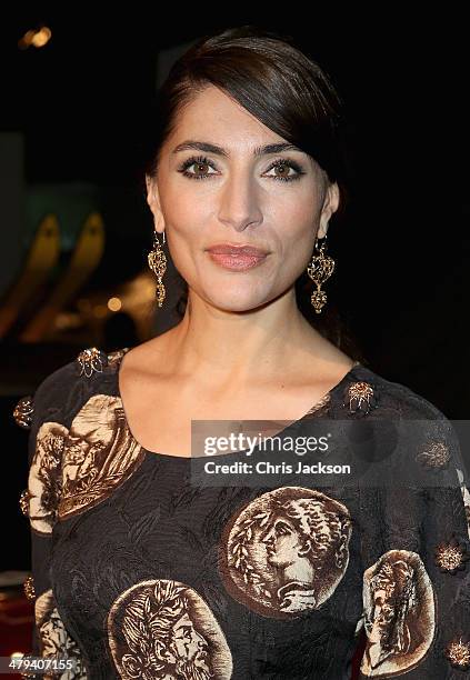 Actress Valerie Leon attends a party ahead of the opening of the Bond In Motion exhibition at the London Film Museum on March 18, 2014 in London,...