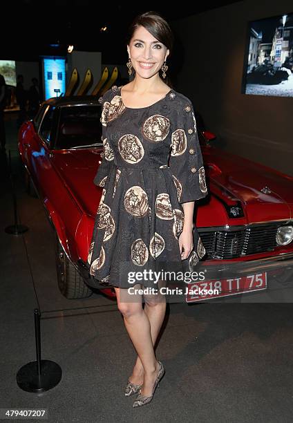 Actress Valerie Leon attends a party ahead of the opening of the Bond In Motion exhibition at the London Film Museum on March 18, 2014 in London,...