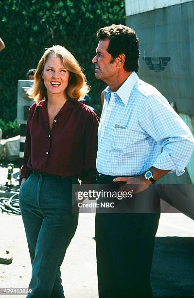 Paradise Cove" Episode 601 -- Pictured: Mariette Hartley as Althea Morgan, James Garner as Jim Rockford --