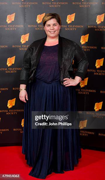 Katy Brand attends the RTS programme awards at Grosvenor House, on March 18, 2014 in London, England.