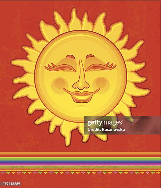 happy sun - craft product stock illustrations