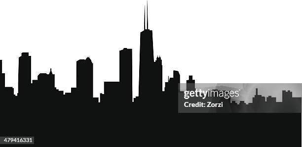 die skyline - chicago stock-grafiken, -clipart, -cartoons und -symbole