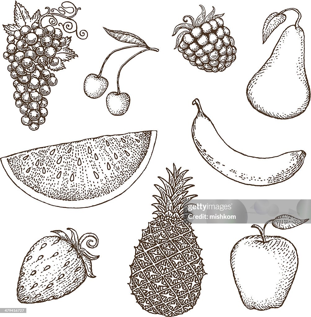 Fruit Rotation Drawing Fruit Drawing