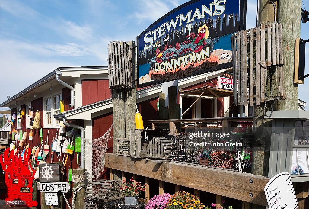 Stewman's Downtown lobster pound, Bar Harbor, Maine, USA...