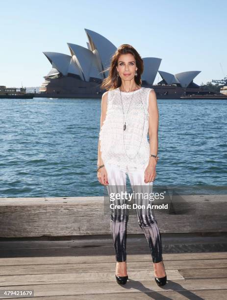 Kristian Alfonso poses outside the Park Hyatt Hotel during a Days Of Our Lives Stars photo call at the Park Hyatt on March 19, 2014 in Sydney,...
