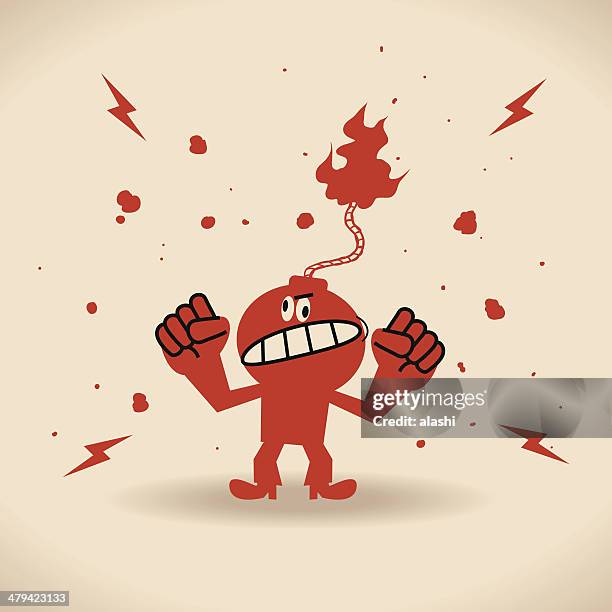 angry - explosive fuse stock illustrations