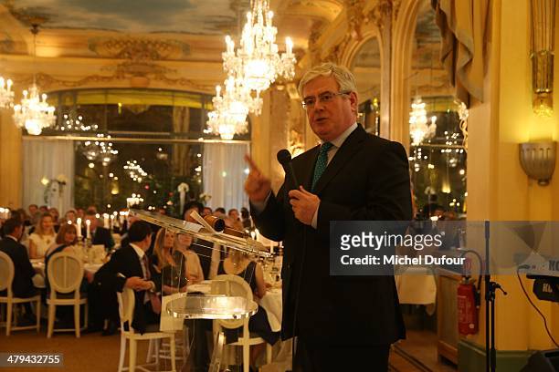 Minister Eamon Gilmore attends the Rugby Des Oies Sauvages' Benefit Dinner For 'Children's Ark Hospital Irland' At Pavillon Dauphine In Paris at...
