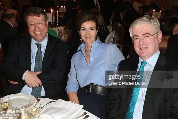 Ex Sir Rory Montgomrey, Helen Lambert and Minister Eamon Gilmore attend the Rugby Des Oies Sauvages' Benefit Dinner For 'Children's Ark Hospital...