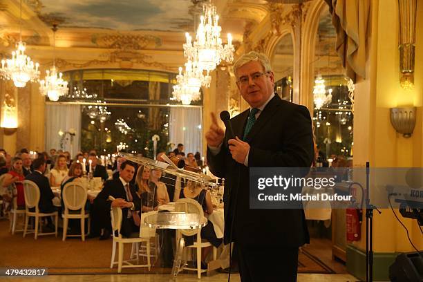 Minister Eamon Gilmore attends the Rugby Des Oies Sauvages' Benefit Dinner For 'Children's Ark Hospital Irland' At Pavillon Dauphine In Paris at...