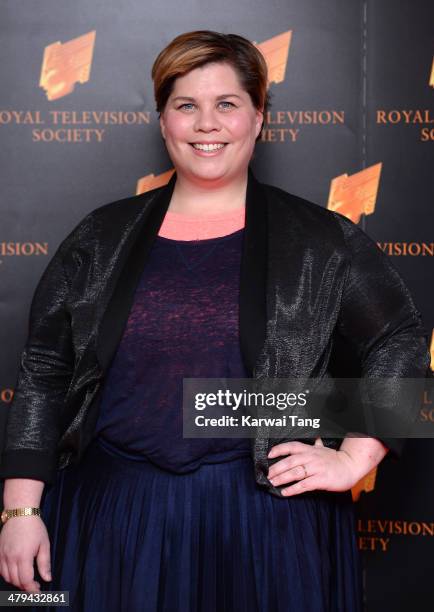 Katy Brand attends the RTS programme awards at Grosvenor House, on March 18, 2014 in London, England.