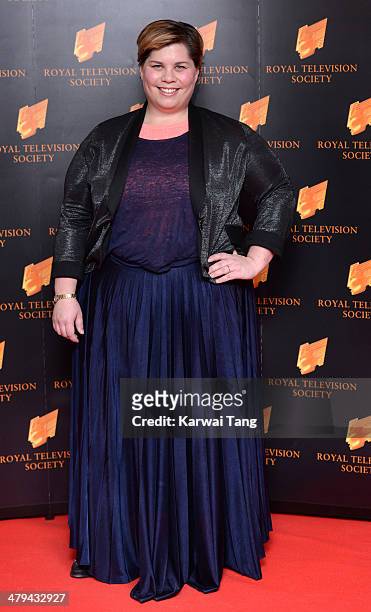 Katy Brand attends the RTS programme awards at Grosvenor House, on March 18, 2014 in London, England.