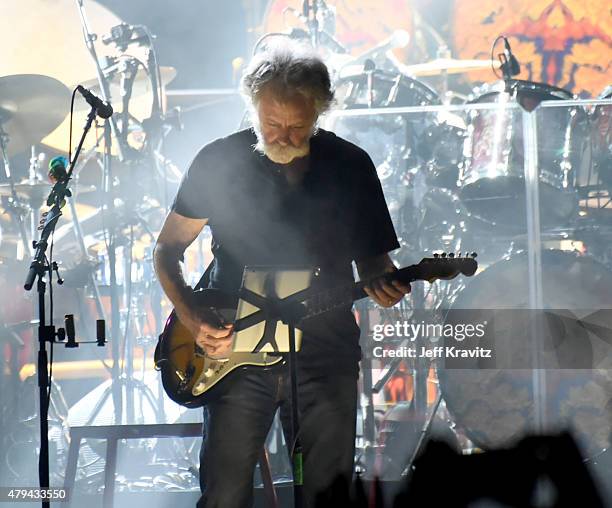 Bob Weir of The Grateful Dead perform during the "Fare Thee Well, A Tribute To The Grateful Dead" on July 3, 2015 in Chicago, Illinois.