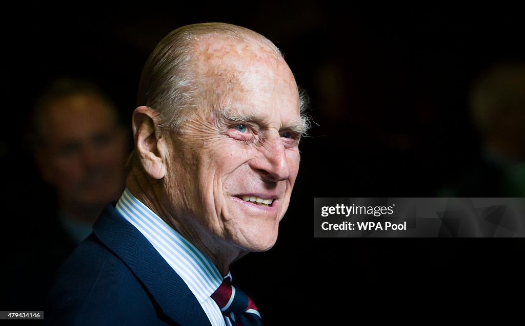 Prince Philip At Royal Auxiliary Air Force In Scotland