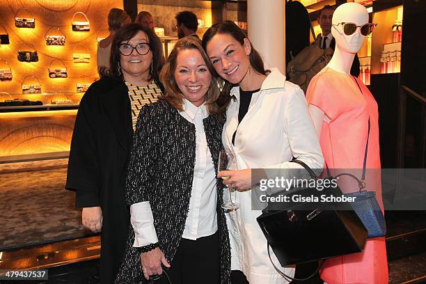 For Karin Holler, Sabina Frohwitter and Charlotte von Oeynhausen attends FENDI boutique opening on March 18, 2014 in Munich, Germany.