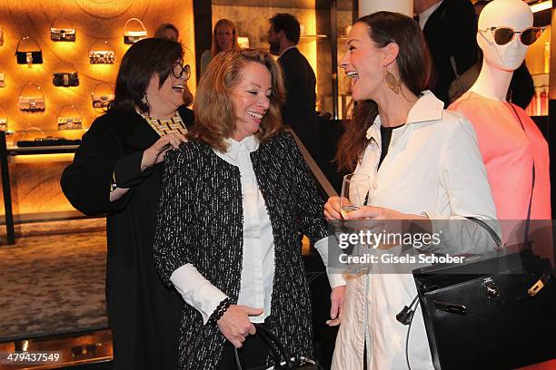 For Karin Holler, Sabina Frohwitter and Charlotte von Oeynhausen attends FENDI boutique opening on March 18, 2014 in Munich, Germany.