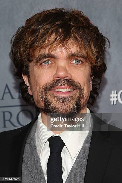 Actor Peter Dinklage attends the "Game Of Thrones" Season 4 premiere at Avery Fisher Hall, Lincoln Center on March 18, 2014 in New York City.