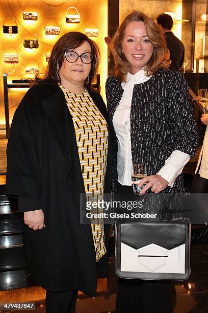 For Karin Holler and Sabina Frohwitter attend FENDI boutique opening on March 18, 2014 in Munich, Germany.