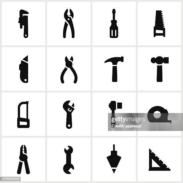 hand tool icons - wire cutters stock illustrations