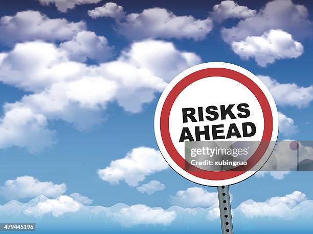 risks ahead - safety first stock illustrations