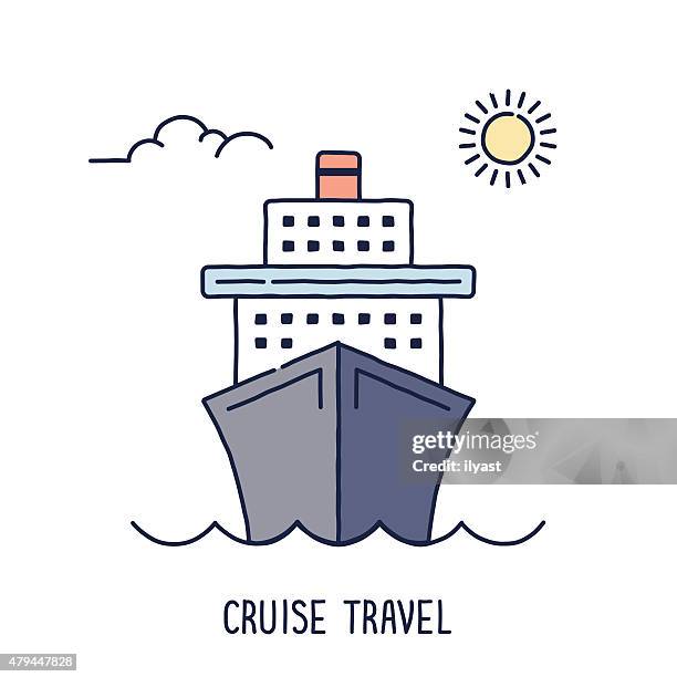 cruise ship symbol - spartan cruiser stock illustrations
