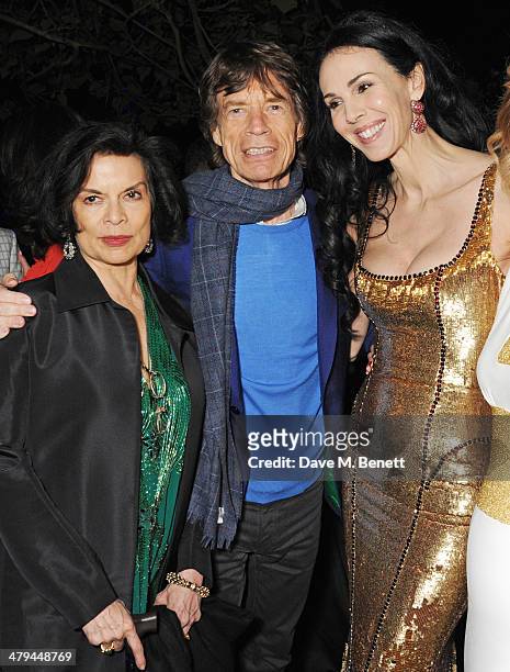 Bianca Jagger, Sir Mick Jagger and L'Wren Scott attend the annual Serpentine Gallery Summer Party co-hosted by L'Wren Scott at The Serpentine Gallery...