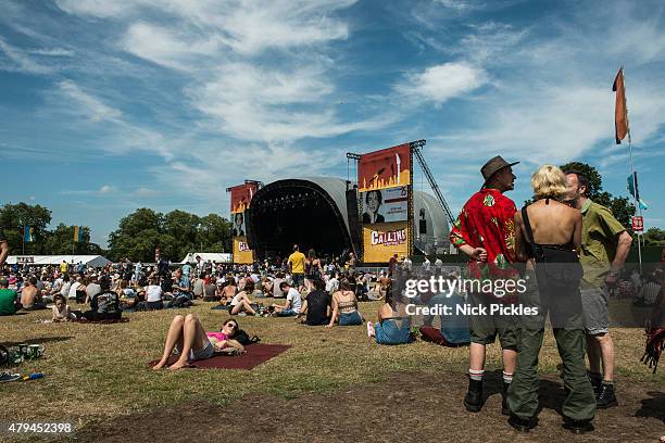 General view of Calling Festival at Clapham Common on July 4, 2015 in London, England.