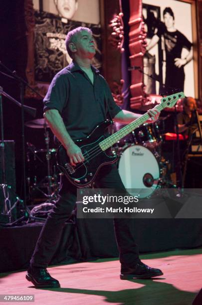 Jean-Jacques Burnel of The Stranglers performs on stage at Portsmouth Guildhall on March 18, 2014 in Portsmouth, United Kingdom.