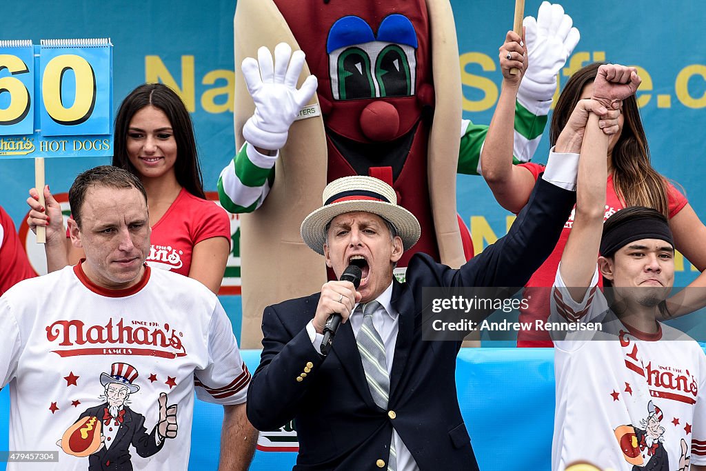 Annual July 4th Hot Dog Eating Contest Held At Nathan's On Coney Island