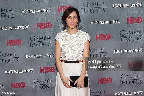 Actress Sibel Kekilli attends the "Game Of Thrones" Season 4 premiere at Avery Fisher Hall, Lincoln Center on March 18, 2014 in New York City.