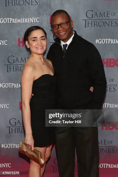 Actor Lawrence Gilliard Jr. Attends the "Game Of Thrones" Season 4 premiere at Avery Fisher Hall, Lincoln Center on March 18, 2014 in New York City.