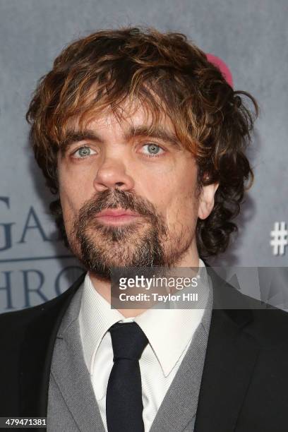 Actor Peter Dinklage attends the "Game Of Thrones" Season 4 premiere at Avery Fisher Hall, Lincoln Center on March 18, 2014 in New York City.