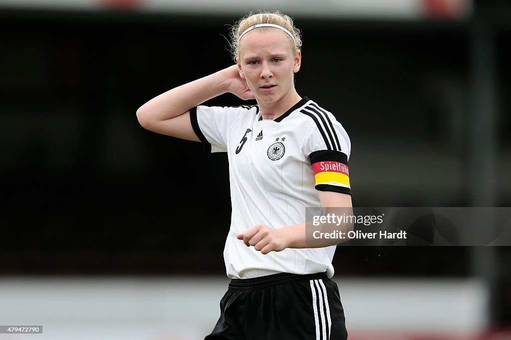 Annalee Rippe Annalena Rieke of Germany during the Girl's Nordic Cup match between ...