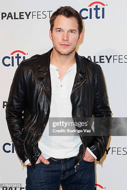 Actor Chris Pratt attends 2014 PaleyFest "Parks and Recreation" at Dolby Theatre on March 18, 2014 in Hollywood, California.