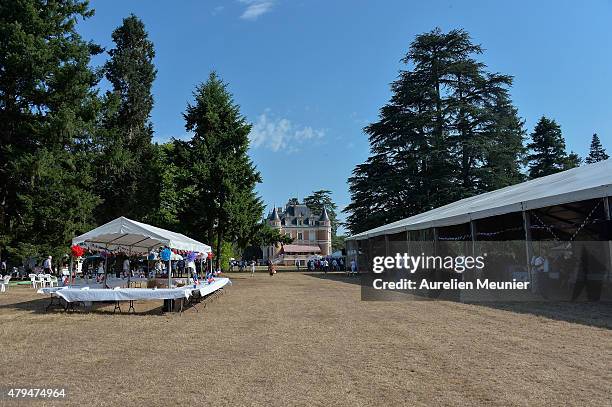 General view of atmosphere at La Fete de la Violette on July 4, 2015 in La Ferte-Imbault, France. The political meeting organised by the militants of...